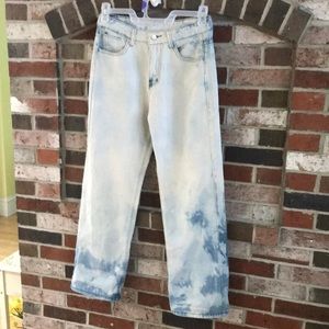 Shein Butterfly Baggy Leg Mom Jeans